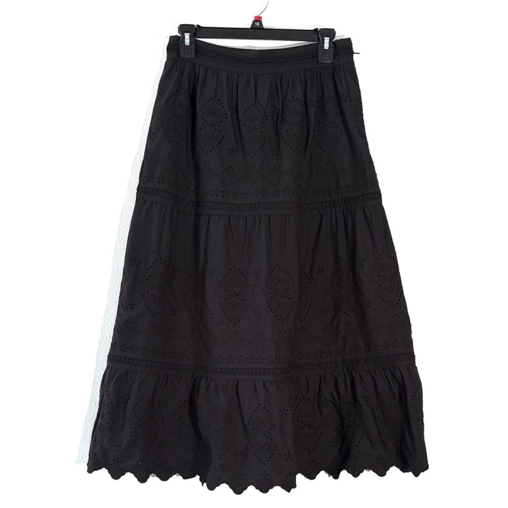 Jason Wu black eyelet skirt